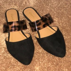 Black and Cheetah Flats